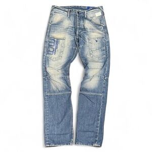 Y2K J&J Core Bleach Faded Moto Jeans